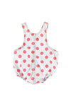 Baby Romper | Light Blue Denim w/ Red Dots