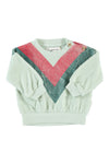 Sweatshirt | Mint Green w/ Multicolor Triangle Print baby
