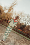Sweatshirt | Mint Green w/ Multicolor Triangle Print