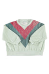 Sweatshirt | Mint Green w/ Multicolor Triangle Print