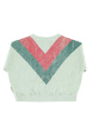 Sweatshirt | Mint Green w/ Multicolor Triangle Print