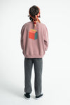 Oversized Sweatshirt | Pink w/ Lunch Break Print