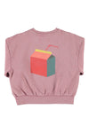 Oversized Sweatshirt | Pink w/ Lunch Break Print