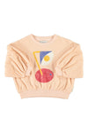Sweatshirt Ballon Sleeves | Light Pink w/ Desk Lamp Print