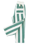 Jogging Pants | Ecru & Green Stripes
