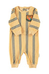 Long Sleeve Babygrow | Sand w/ Double Stripes