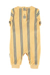Long Sleeve Babygrow | Sand w/ Double Stripes