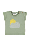 T-Shirt | Olive Green w/ Sun & Cloud Print baby