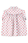 Short Dress | Light Blue Denim w/ Red Dots