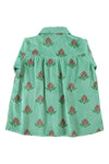 Short Dress | Green w/ Big Flowers
