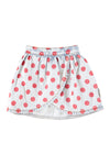 Short Skirt | Light Blue Denim w/ Red Dots