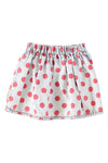 Short Skirt | Light Blue Denim w/ Red Dots