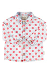 Jacket Shirt | Light Blue Denim w/ Red Dots