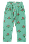 Trousers | Green w/ Big Flowers