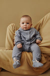 Gray Label Baby Collar Suit GOTS - Stone Gray