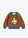 Mush Monster jacquard jumper - Dark Brown