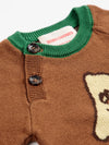 Mush Monster jacquard jumper - Dark Brown