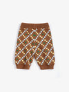 Pixel all over knitted pants - Dark Brown