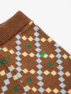 Pixel all over knitted pants - Dark Brown