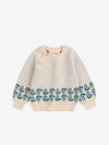 Stamp Bloom jacquard jumper - Offwhite