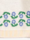 Stamp Bloom jacquard jumper - Offwhite