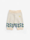 Stamp Bloom knitted pants - Offwhite