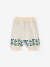 Stamp Bloom knitted pants - Offwhite
