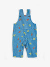 Mush Monster Duo all over corduroy overall - Blue