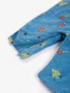 Mush Monster Duo all over corduroy overall - Blue