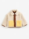 Pixel Abduction sheepskin reversible jacket - Brown