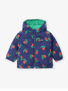 Stamp Bloom all over reversible anorak - Navy Blue