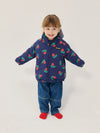 Stamp Bloom all over reversible anorak - Navy Blue