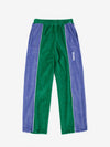 Color Block terry cloth jogging pants - Green