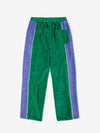 Color Block terry cloth jogging pants - Green