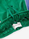 Color Block terry cloth jogging pants - Green