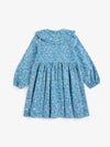 Sketchy Flowers all over corduroy dress - Blue