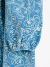 Sketchy Flowers all over corduroy dress - Blue