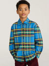 Tartan all over shirt - Blue