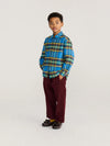 Tartan all over shirt - Blue