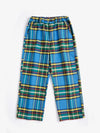 Tartan all over woven pants - Blue