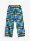 Tartan all over woven pants - Blue