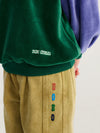 Color Block terry cloth sweatshirt - Green