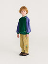 Color Block terry cloth sweatshirt - Green