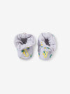 Stamp Bloom all over baby booties - Lavender