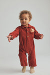 Organic Cotton Baby Corduroy Jumpsuit - Ginger