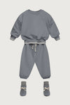 Gray Label Baby Dropped Shoulder Sweater GOTS - Stone Gray