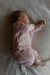 Gray Label Baby Suit with Snaps GOTS - Faded Pink