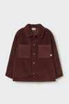 Organic Cotton Corduroy Overshirt - Chocolate
