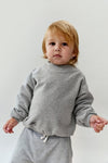 Gray Label Baby Dropped Shoulder Sweater GOTS - Gray Melange