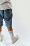 Gray Label Ribbed Socks GOTS (2-pack) - Gray Melange - Cream